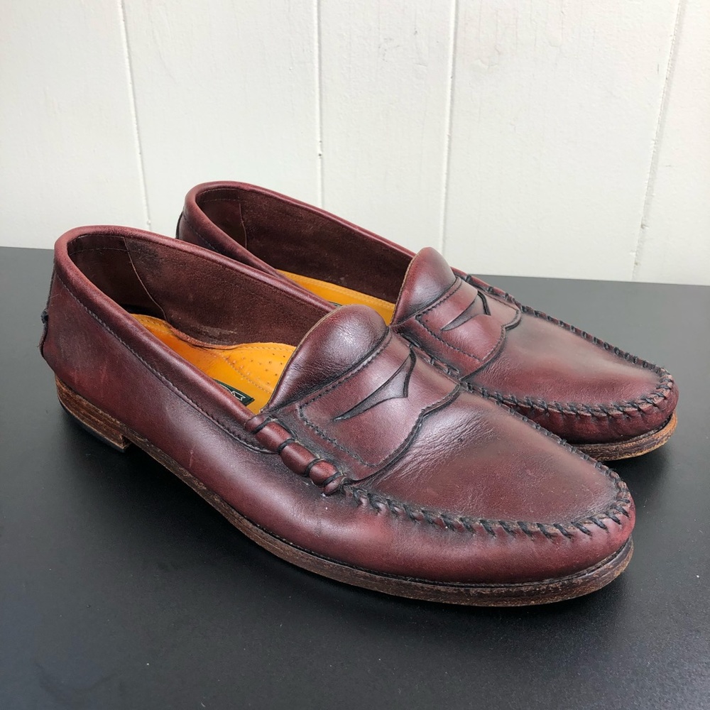 Vintage Roots Leather Oxblood Loafers Sz 12